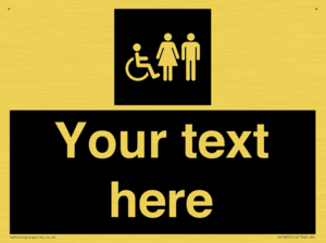 Custom information: black panel disabled female and male